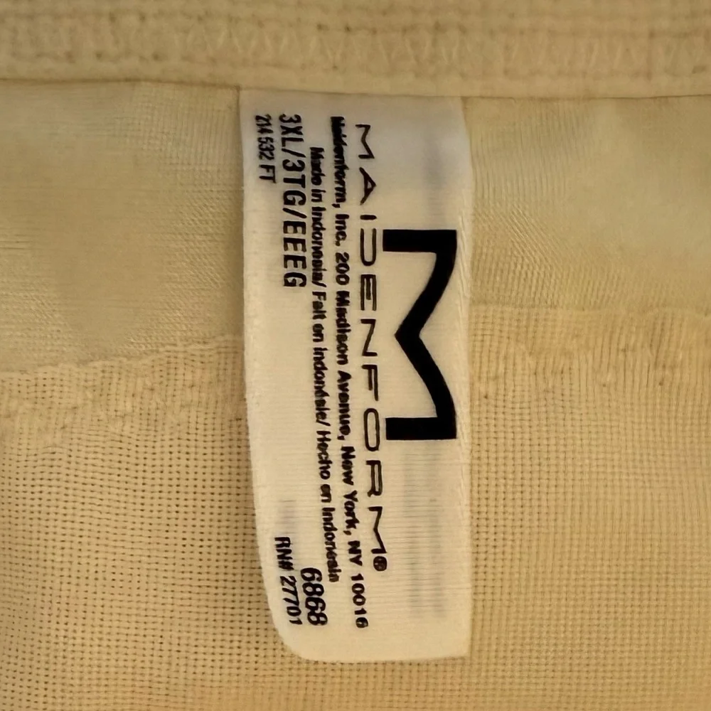 Maidenform Waist Corset 3XL Ivory Satin Floral - Picture 4 of 5